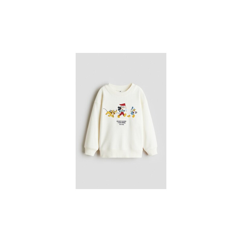 H&M - Mikinas potiskem - Krémová/Myšák Mickey