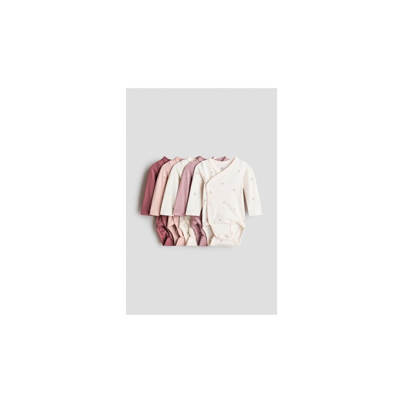 H&M - Zavinovací body 5 kusů - Tlumená Růžová/Třešně