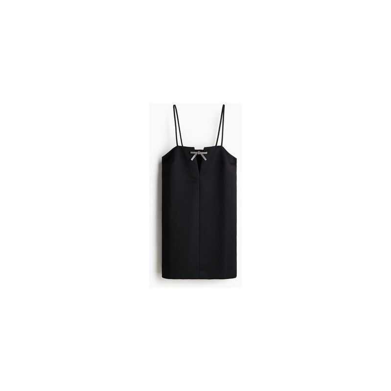 H&M - Šaty na ramínkas mašlí - Černá