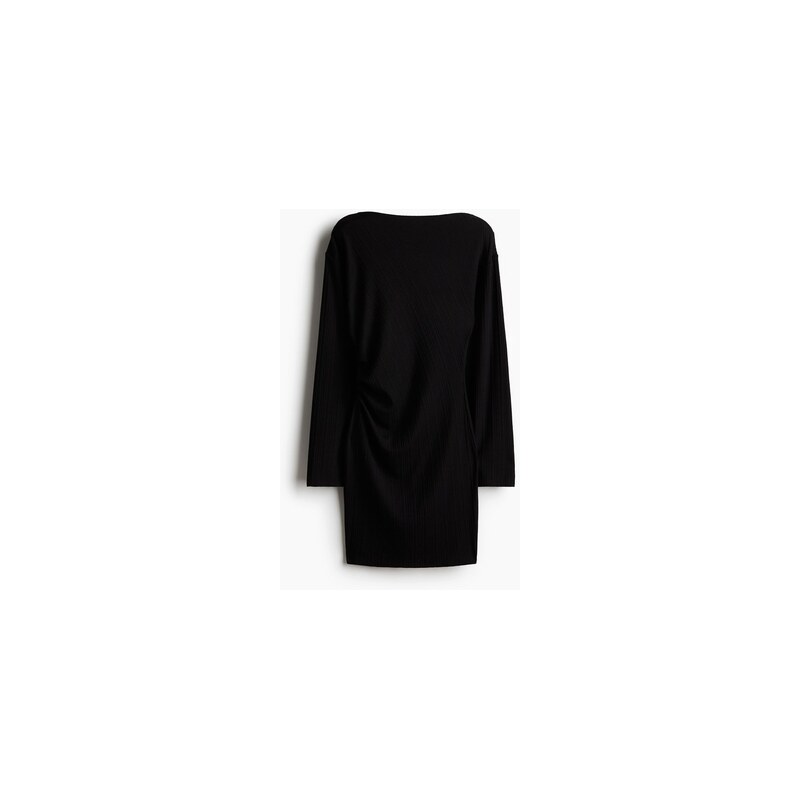 H&M - Řasené šaty bodycon - Černá