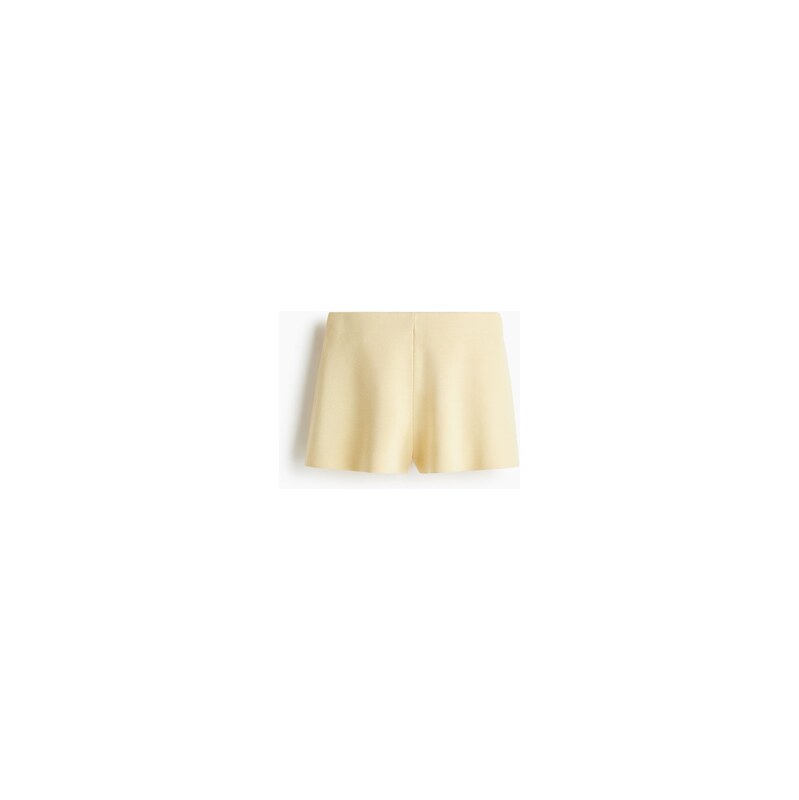 H&M - Pletené šortky - Světle Žlutá