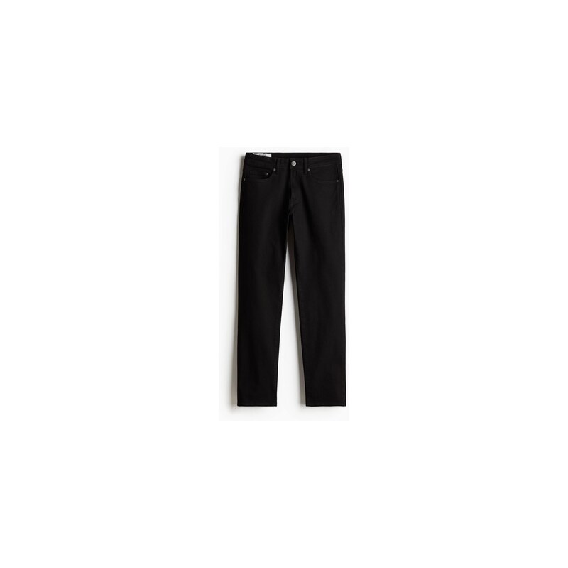 H&M - Straight Regular Jeans - Černá