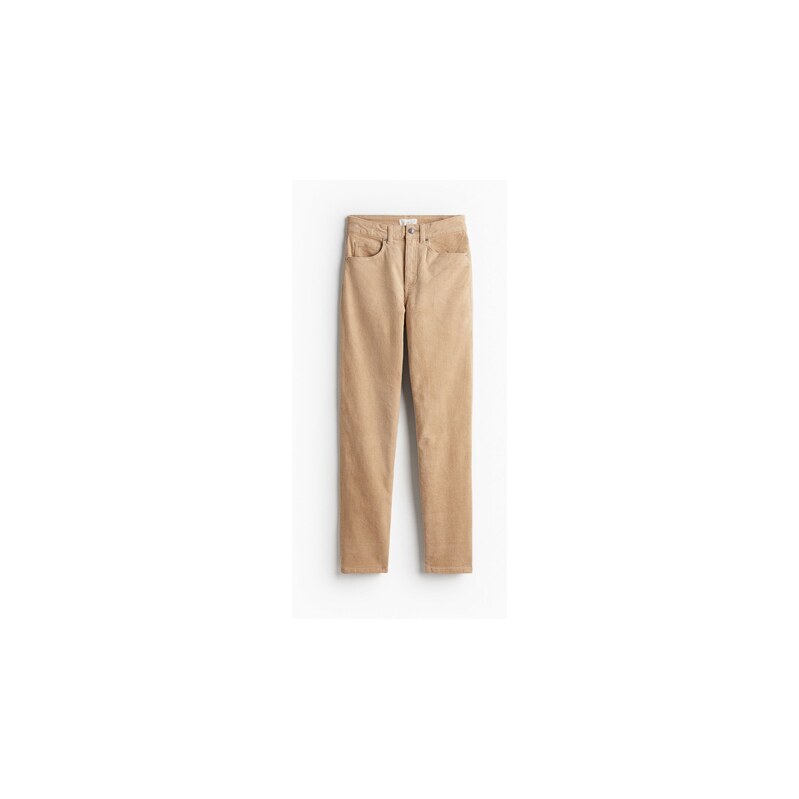 H&M - Manšestrové kalhoty - Béžová