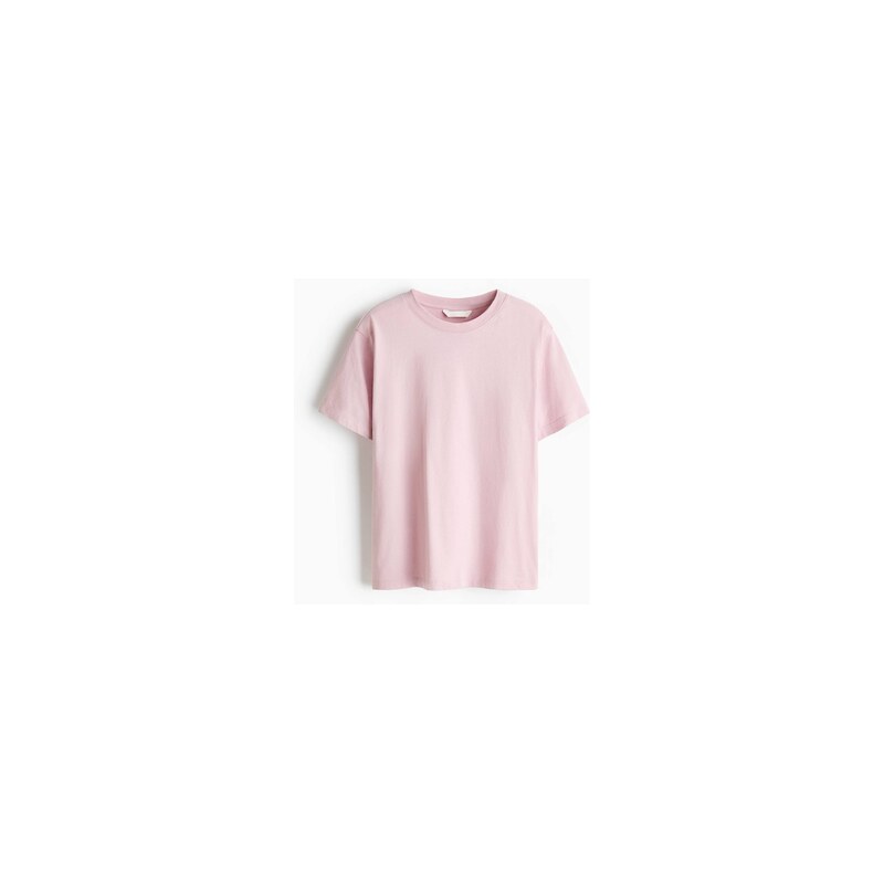 H&M - Bavlněné tričko - Světle Růžová