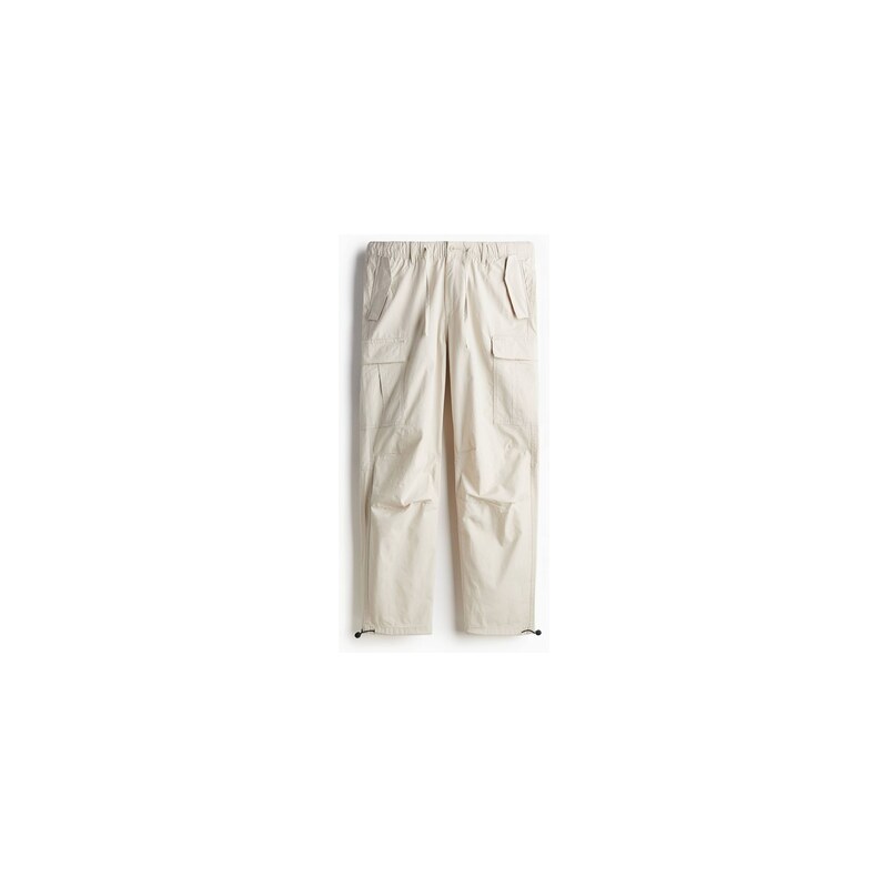 H&M - Kalhoty cargo z tkaniny ripstop Regular Fit - Světle