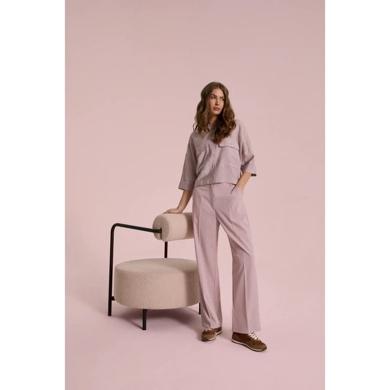 Marisse Dámská košile L-KO-4945 dusty pink