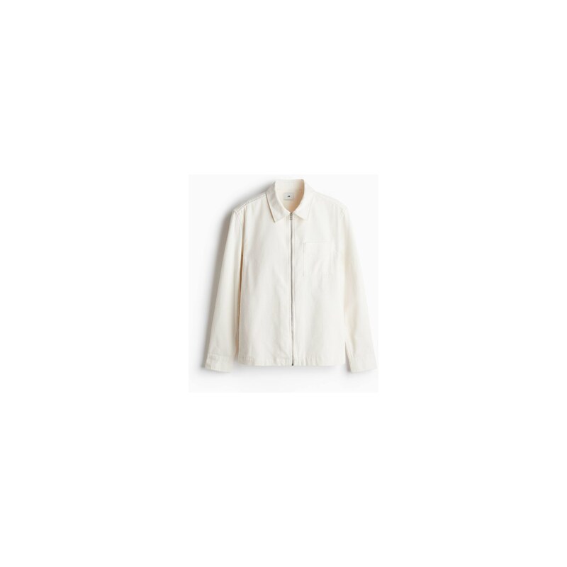 H&M - Manšestrová svrchní košile Regular Fit - Bílá