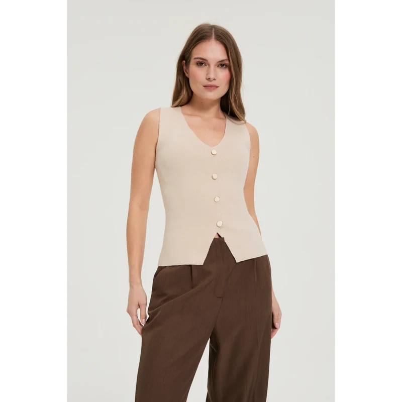 Dámský top Marisse L-TS-5006 béžový