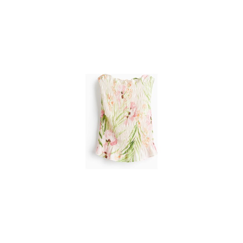 H&M - Tops žabkováním - Světle Růžová/Květy