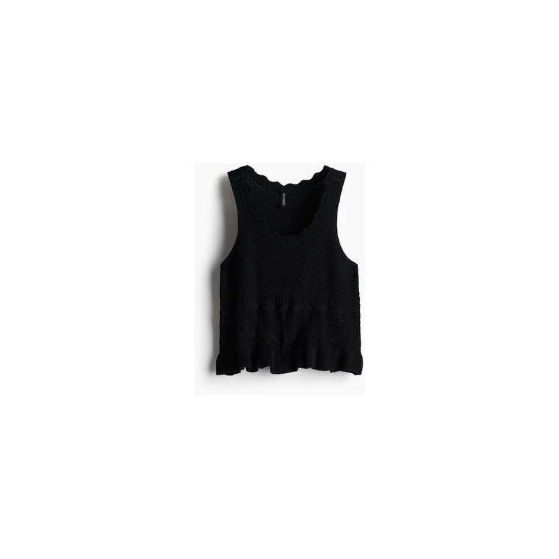 H&M - Tílkos efektem háčkování - Černá