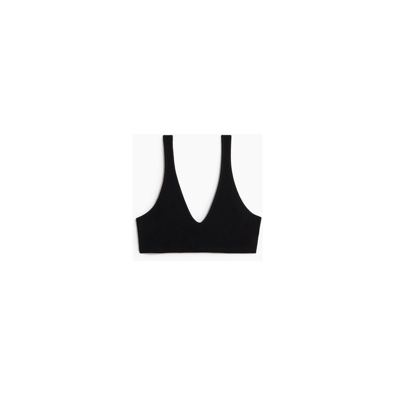 H&M - Bezešvá měkká krajková podprsenka - Černá