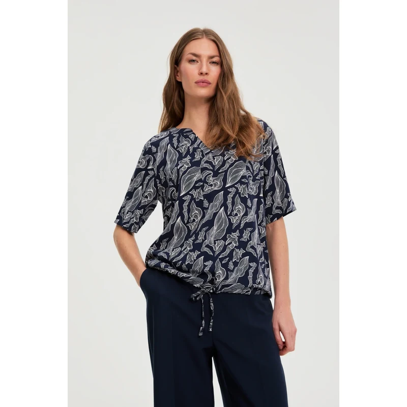Marisse WOMENS SHIRT L-KO-4934 NAVY