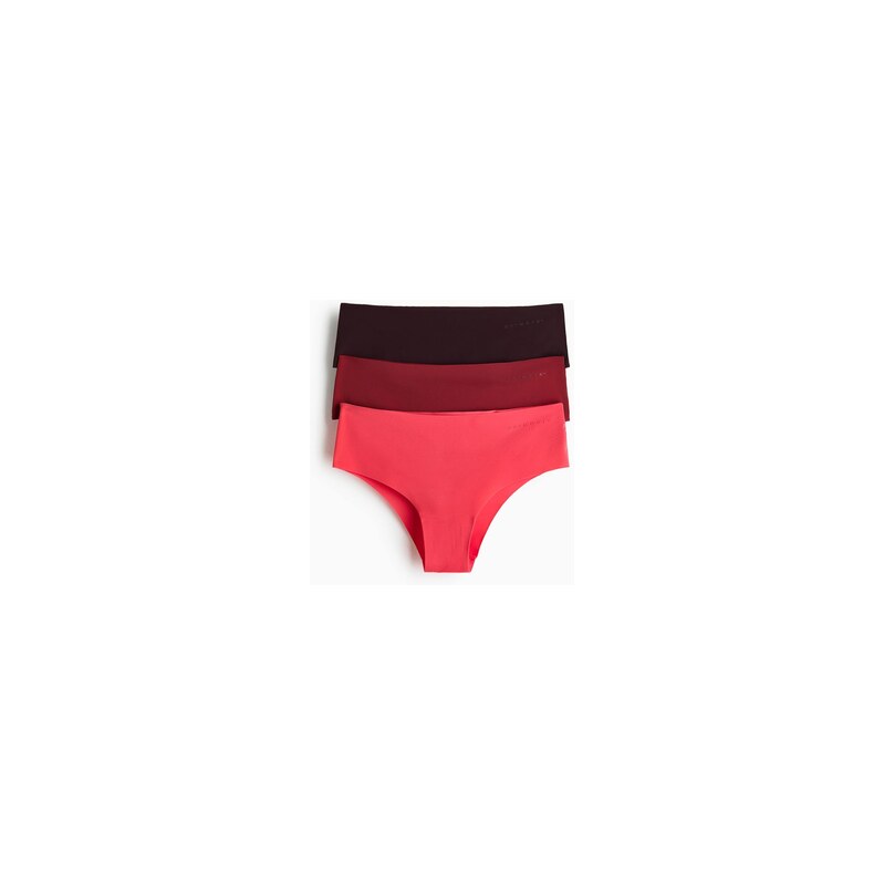 H&M - Sportovní kalhotky hipster DryMove 3 kusy - Melounová