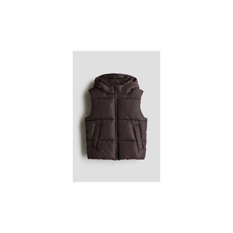 H&M - Vatovaná vesta - Hnědá