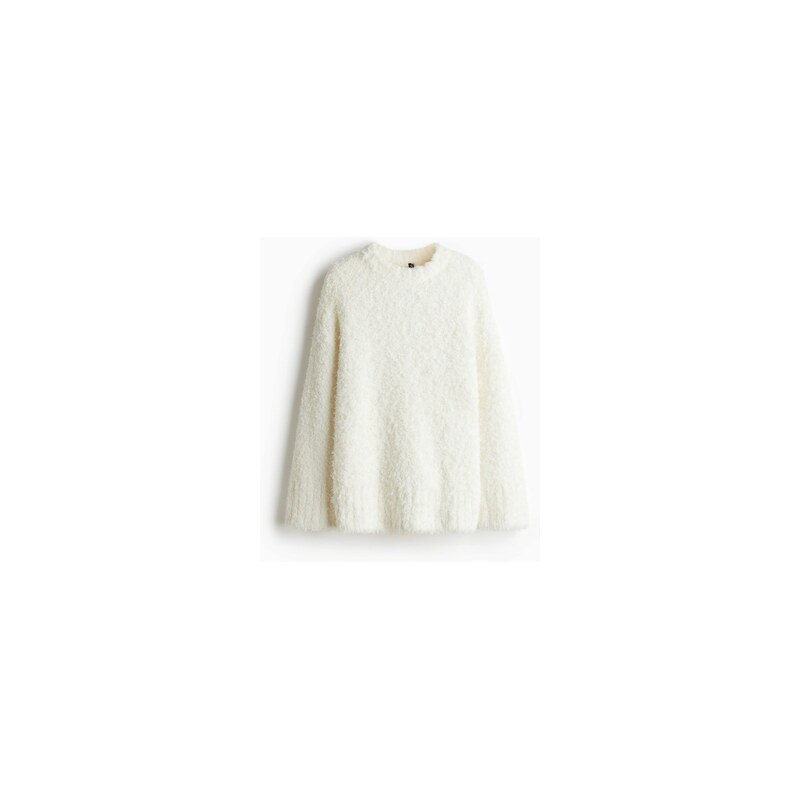 H&M - Svetr z huňatého úpletu - Krémová