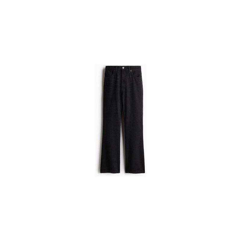 H&M - Baggy Bootcut Regular Jeans - Černá