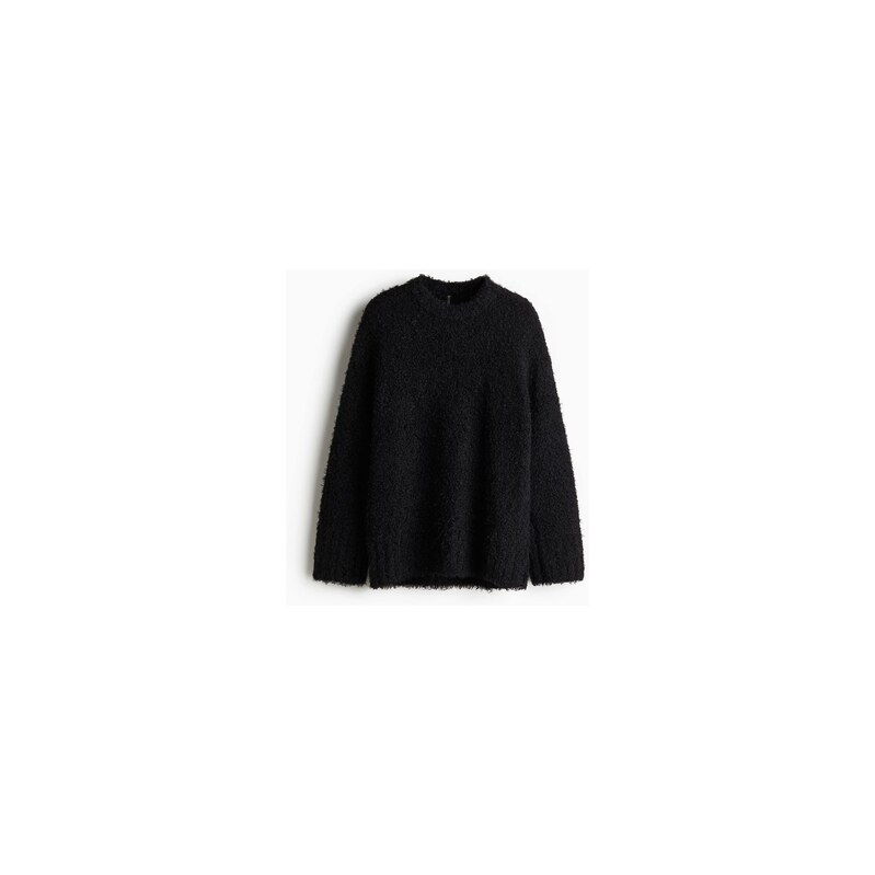 H&M - Svetr z huňatého úpletu - Černá