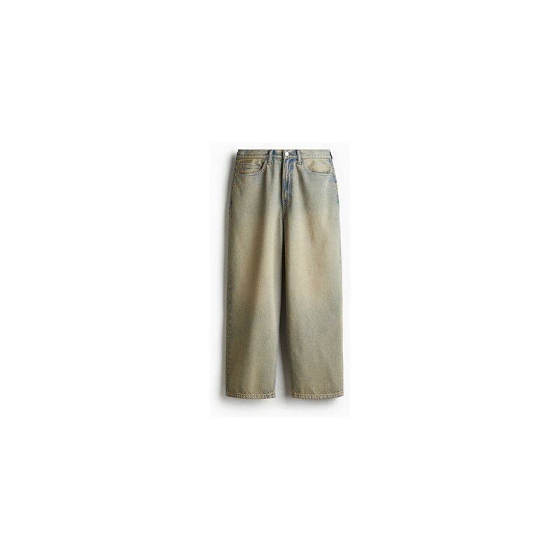 H&M - Baggy Jeans - Šedomodrá