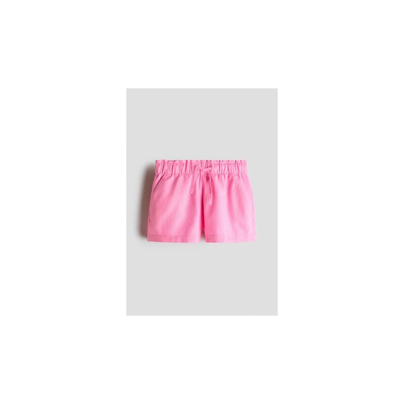 H&M - Šortky z lněné směsi - Růžová