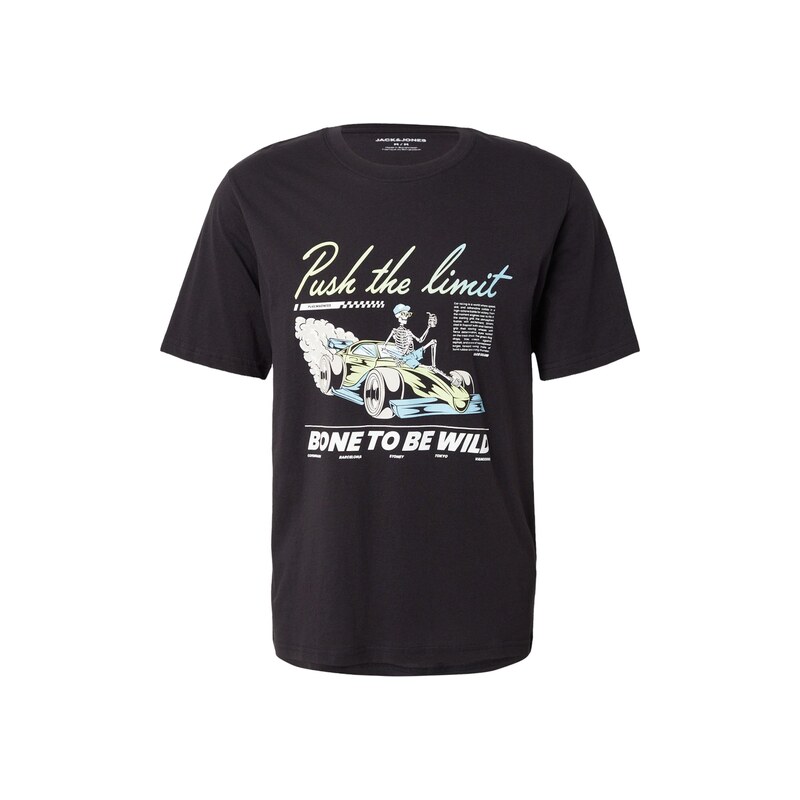 JACK & JONES Tričko JJTRACK SKULL světlemodrá / světle zelená /