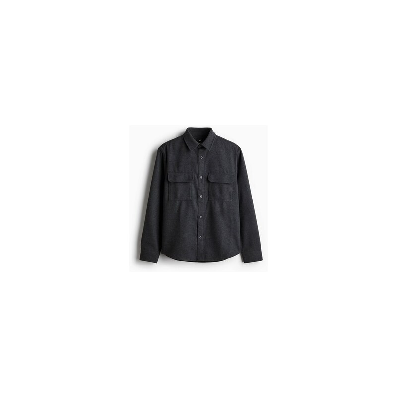 H&M - Plstěná svrchní košile Regular Fit - Tmavě Šedá