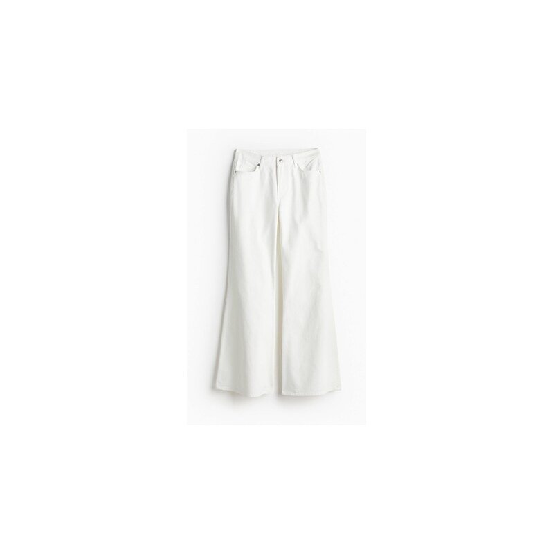 H&M - Flared Regular Jeans - Bílá