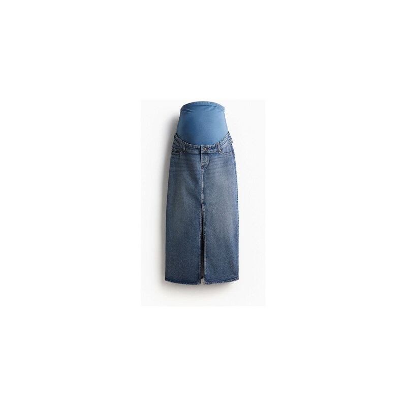 H&M - MAMA Midi džínová sukně - Denim Blue