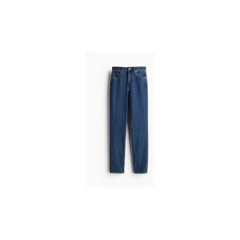 H&M - Slim Straight High Jeans - Denim Blue