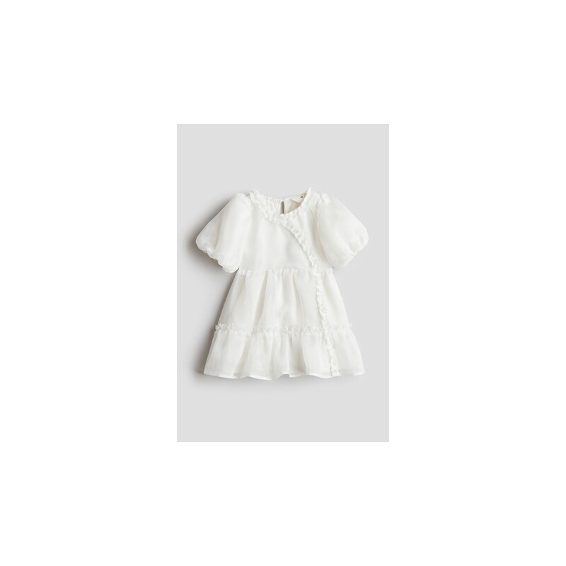 H&M - Šatys volánkovými lemy - Bílá