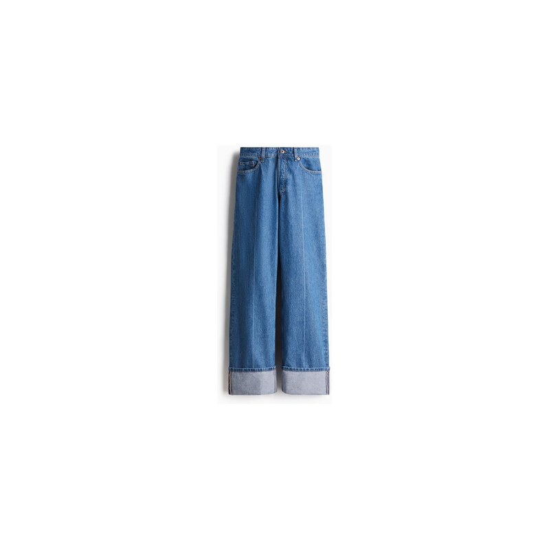 H&M - Straight Regular Jeans - Světlý Denim Blue
