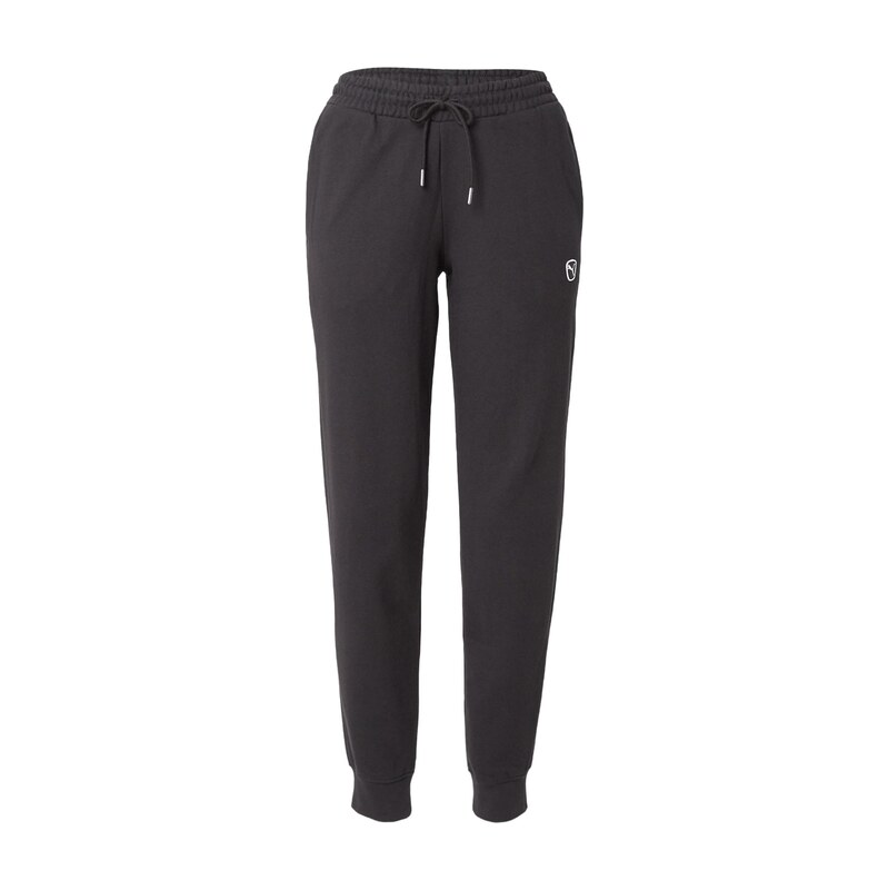 PUMA Sportovní kalhoty Essentials Elevated černá / bílá