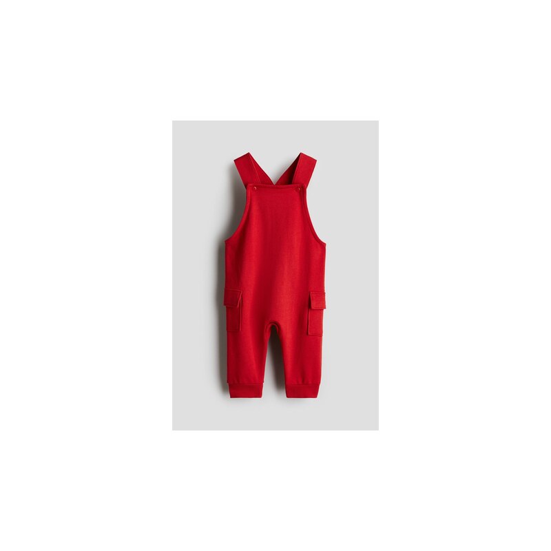 H&M - Teplákové kalhotys laclem - Červená