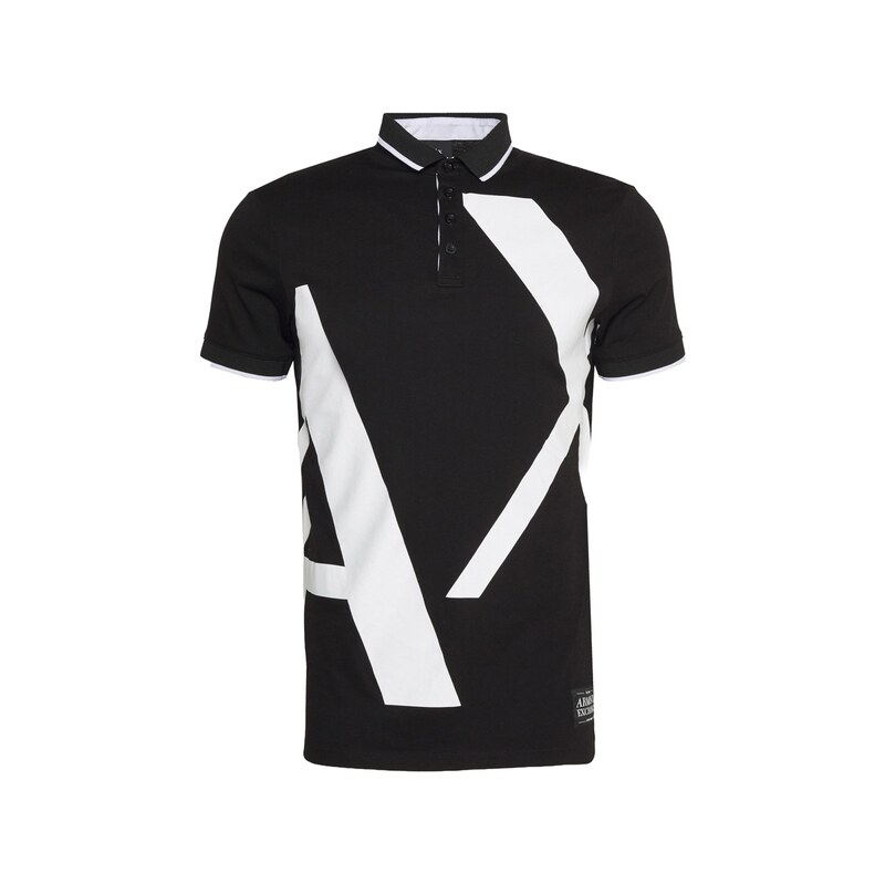 ARMANI EXCHANGE Tričko černá / bílá