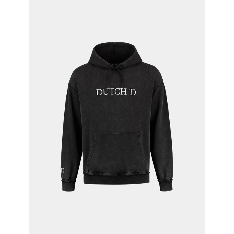 DutchD Mikina Oversized Hoodie černý melír