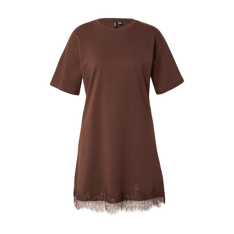 VERO MODA Šaty VMSARA tmavě hnědá