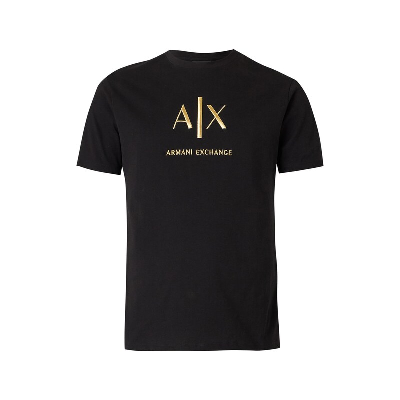 ARMANI EXCHANGE Tričko zlatá / černá