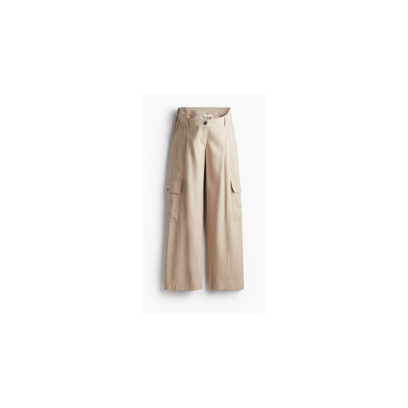 H&M - MAMA Kalhoty cargo Before & After - Béžová