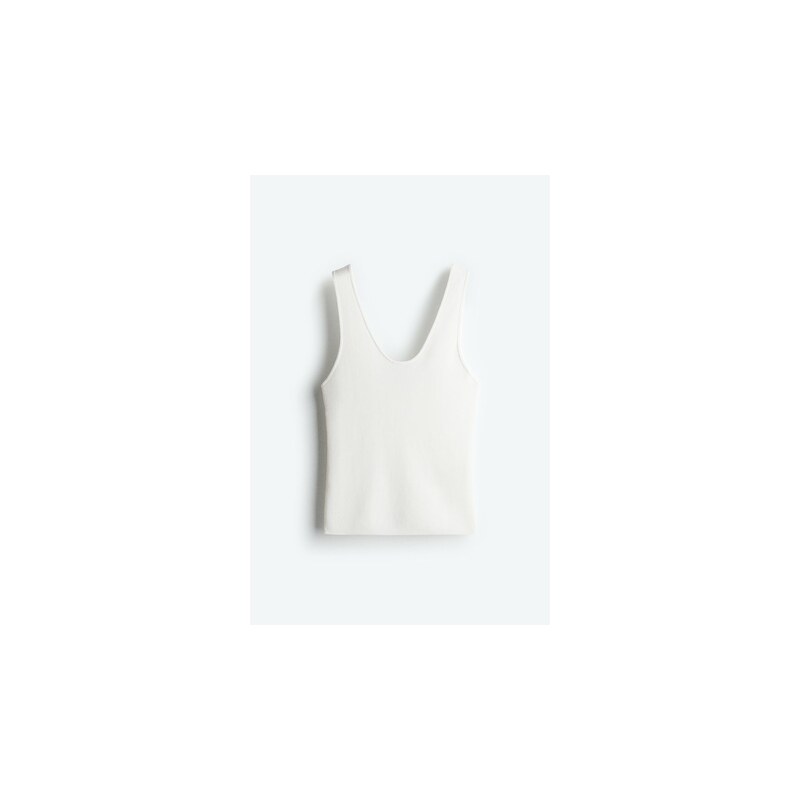 H&M - Pletené tílko - Bílá