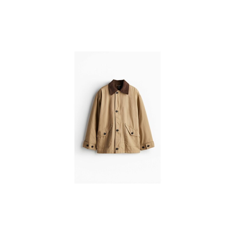 H&M - Oversized plátěná bunda - Béžová