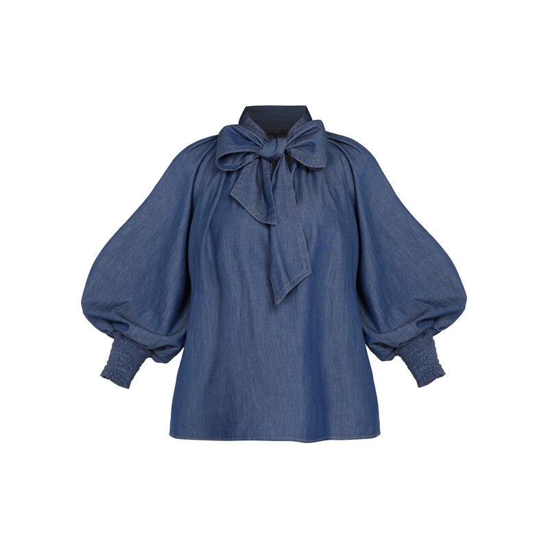 JIORO Halenka ESSENTIALS modrá džínovina