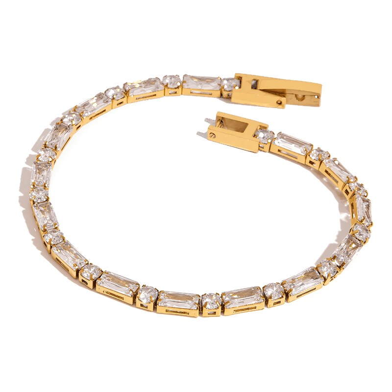 ELENYS Luminara Slim – pozlacený náramek 18K žluté zlato