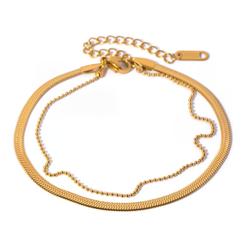 ELENYS Balance Duo – pozlacený náramek 18K žluté zlato
