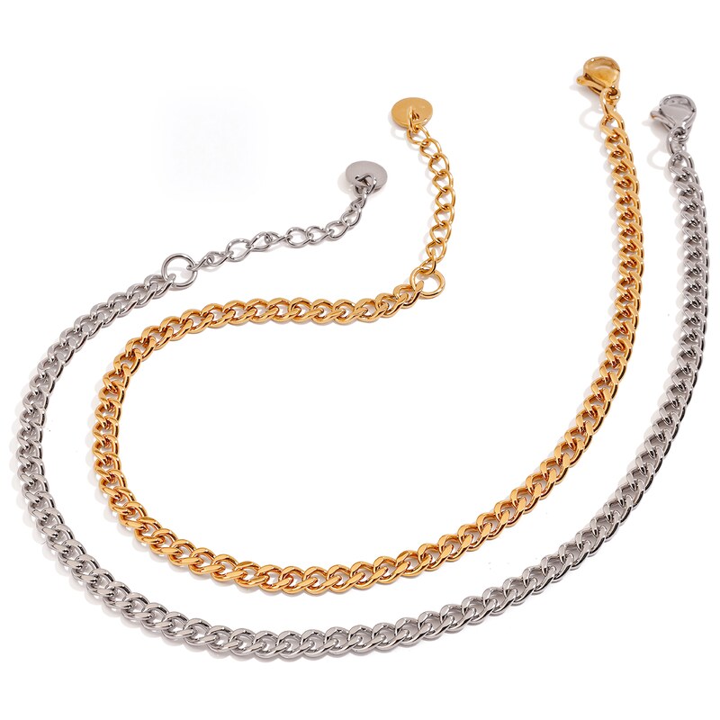ELENYS Dualis Set – pozlacený náramek na nohu 18K žluté zlato