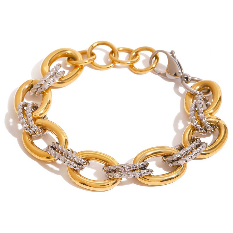 ELENYS Dual Essence – pozlacený náramek 18K žluté zlato