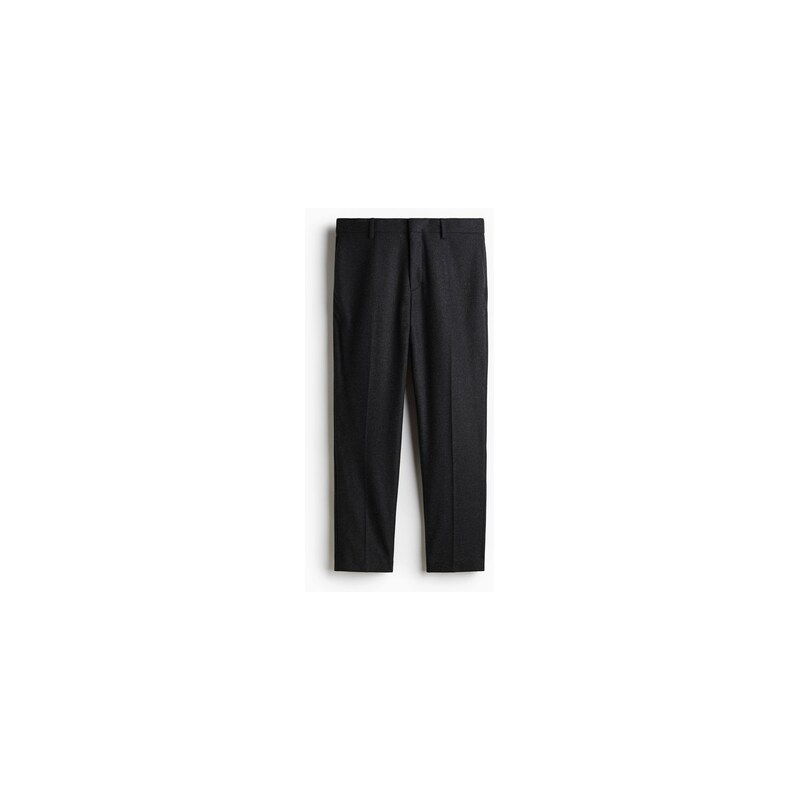 H&M - Společenské kalhoty z vlněné směsi Slim Fit - Tmavě Šedá