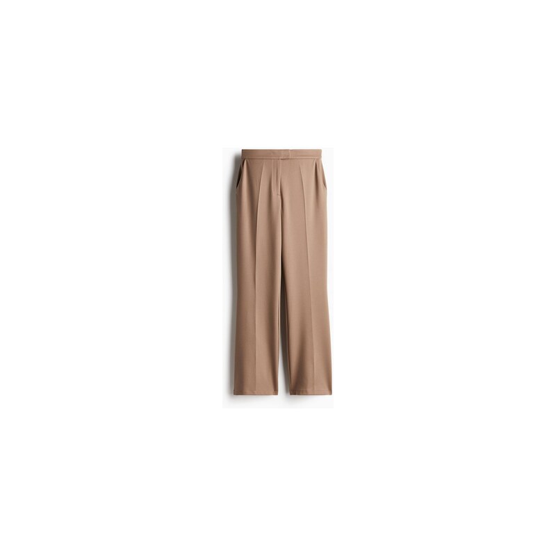 H&M - Žerzejové kalhoty Flared - Béžová