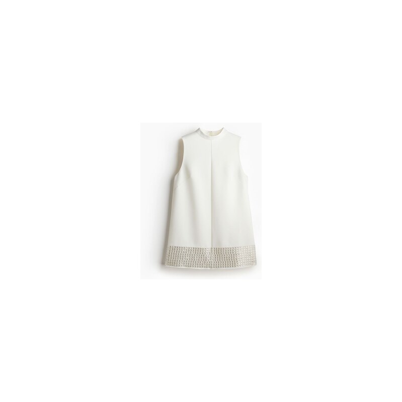 H&M - Top zdobený korálky - Bílá