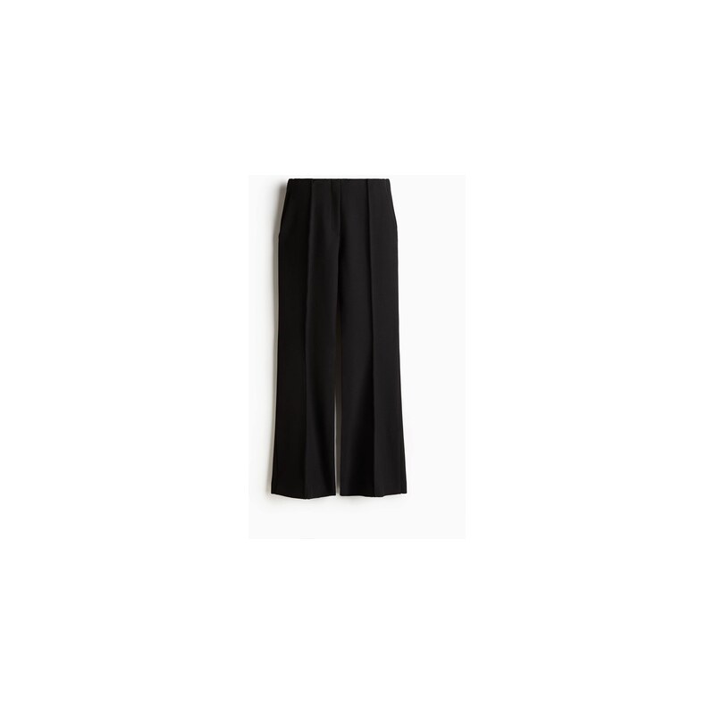 H&M - Keprové kalhoty Flareds rozparky - Černá