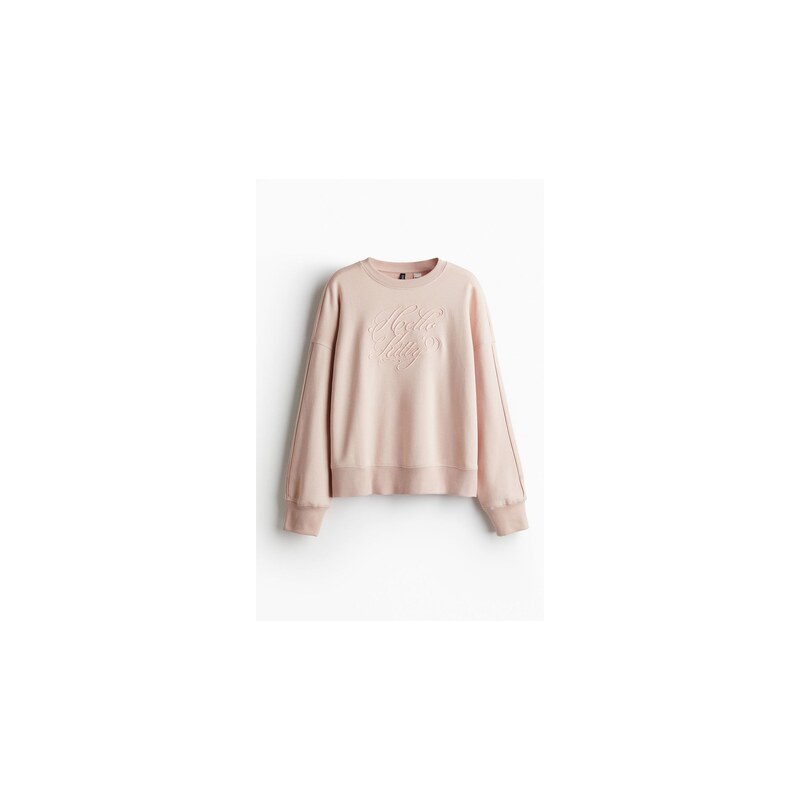 H&M - Oversized mikinas potiskem - Tlumená Růžová/Hello Kitty