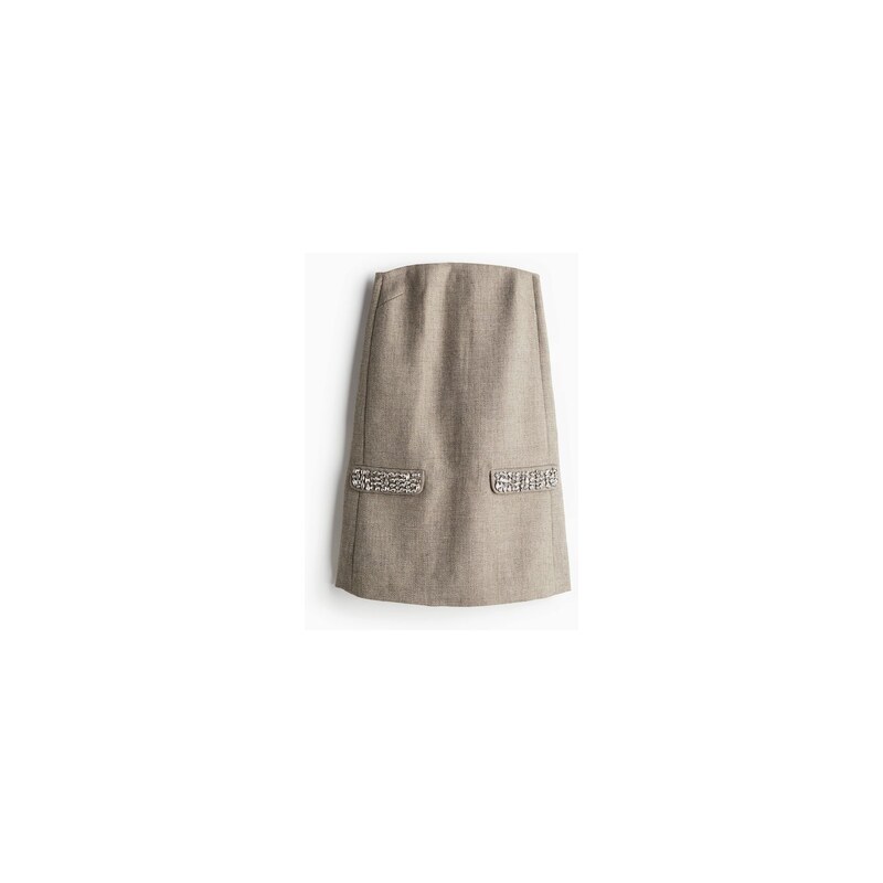 H&M - Mini šaty bandeau - Béžová